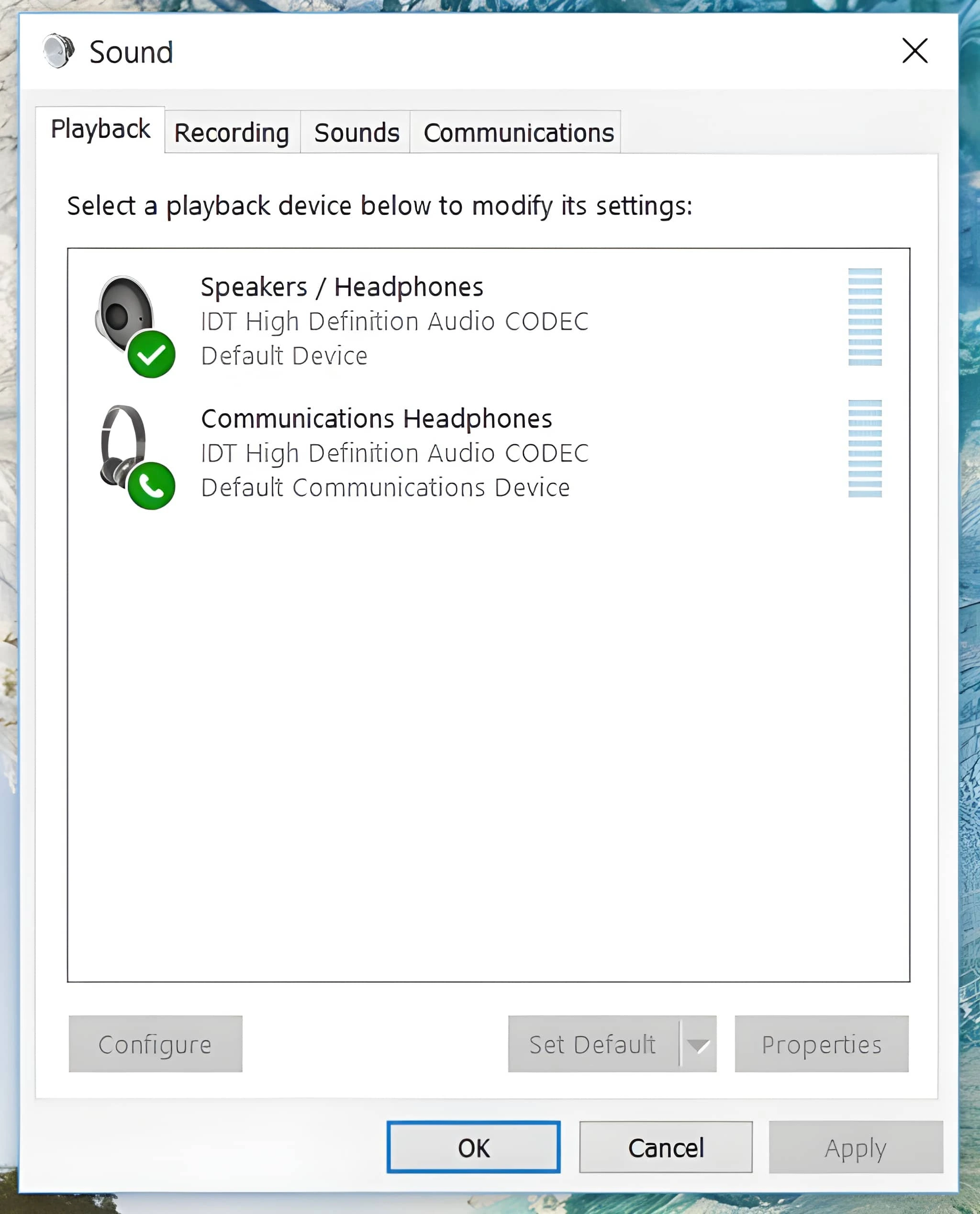 Quick reference guide showing which headphone detection fix to use for each Windows problem and headphone type
