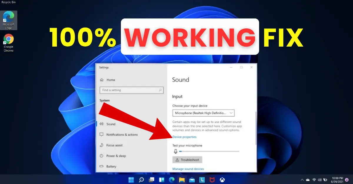 Windows 11 Sound Settings showing microphone not detected under Input — microphone detection troubleshooting guide