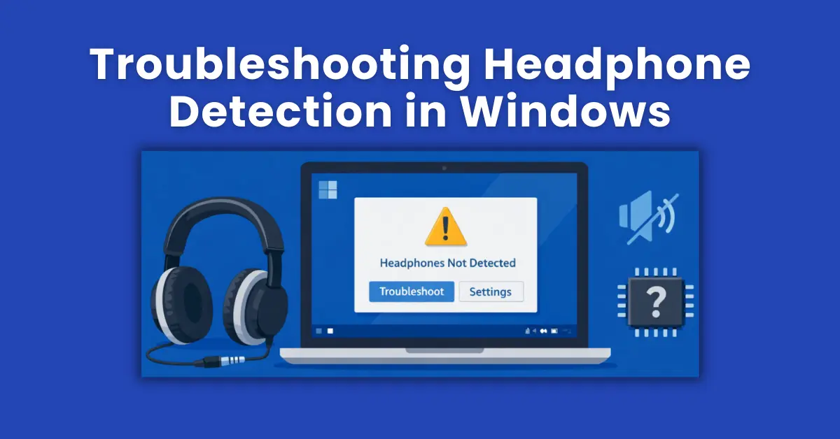 Troubleshooting headphone detection in Windows 10 and 11 — Sound Settings showing headphones not detected