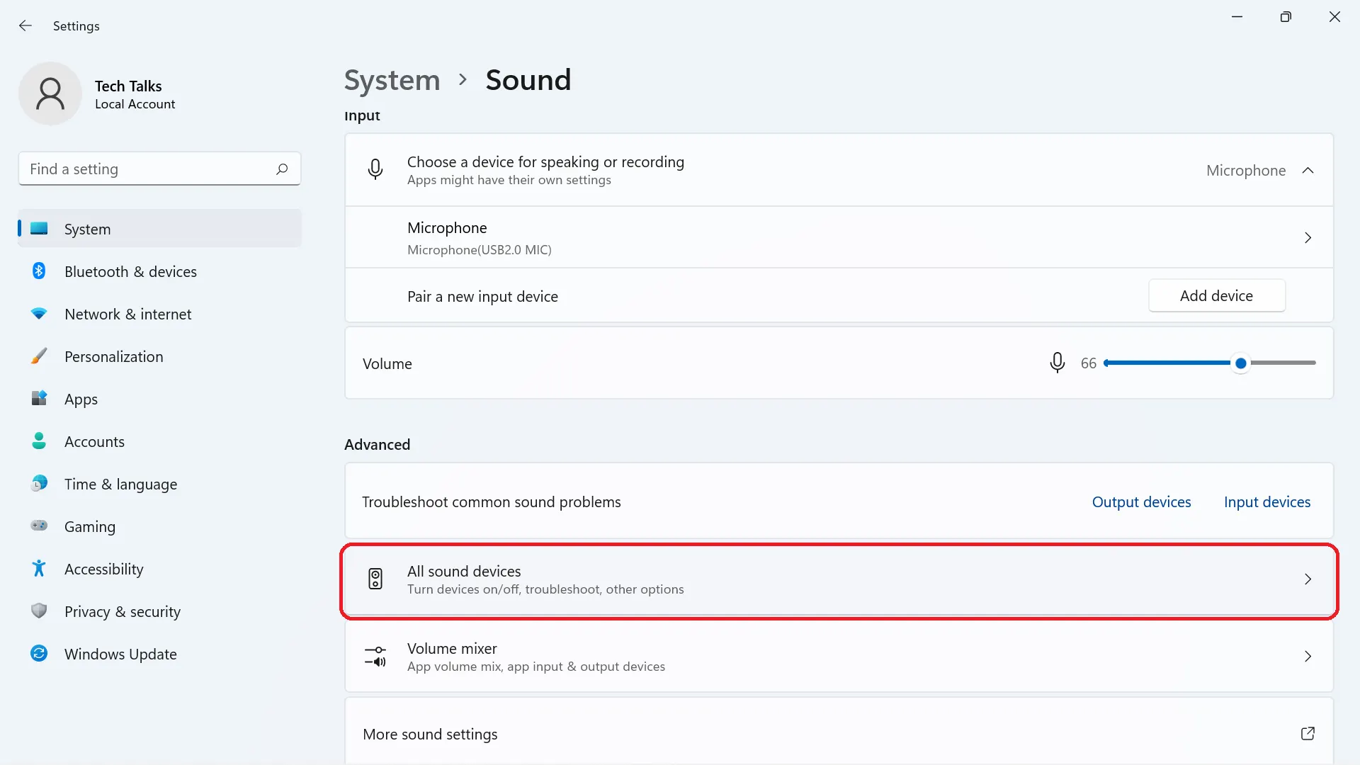 Windows 11 Volume Mixer showing per-app audio output settings